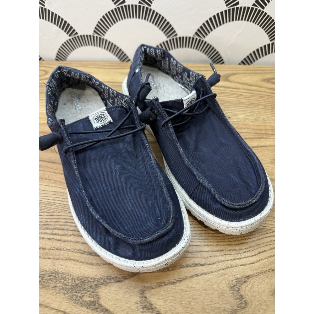 Hey Dude Wendy Women's Sz 8 Navy Blue Boat Deck Shoes 40902-410